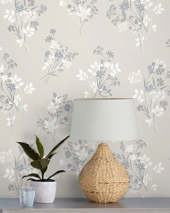 Igerna Natural Wallpaper - View of wallpaper on a wall