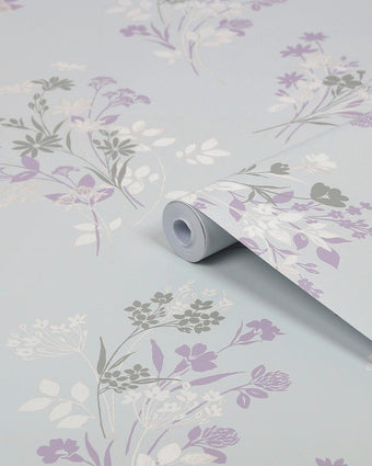 Igerna Pale Duck Egg Blue Wallpaper - View of roll of wallpaper