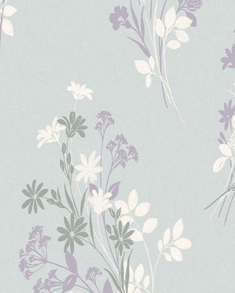 Igerna Pale Duck Egg Blue Wallpaper - Close up view of wallpaper