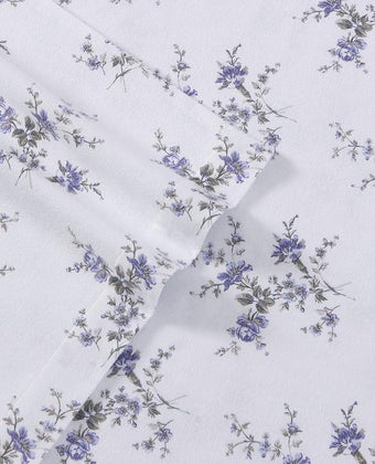 Jessika Purple Cotton Flannel Sheet Set - Laura Ashley
