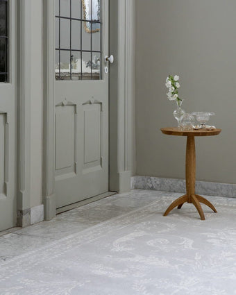 Josette Dove Grey Rug view of rug in a room