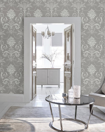 Josette Steel Wallpaper - Laura Ashley