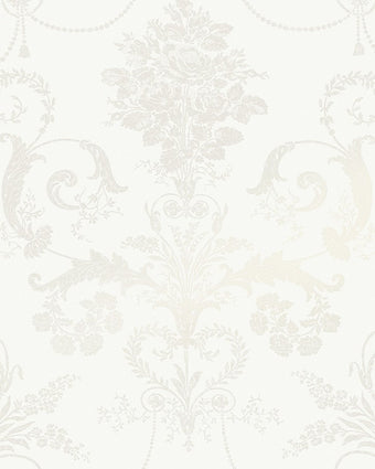 Josette White Wallpaper - Laura Ashley