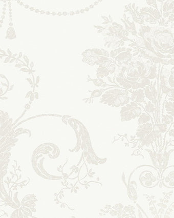 Josette White Wallpaper Sample - Laura Ashley