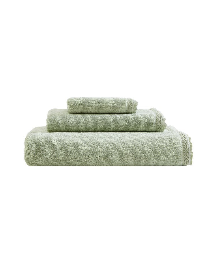 Laura Ashley Juliette 3-Piece Towel Set Green 30.0 W