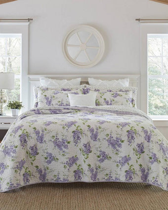 Keighley Lilac Quilt Set - Laura Ashley