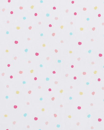 Kids Confetti Pink Microfiber Sheet Set - Close up view of print on sheets