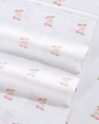 Kids Fluttery Friends Pink Microfiber Sheet Set - Close up view of print