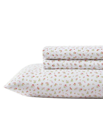 Kids Mae Pink Microfiber Sheet Set - View of folded sheet set and pillowcase