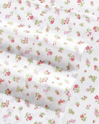 Kids Mae Pink Microfiber Sheet Set - Close up view of print