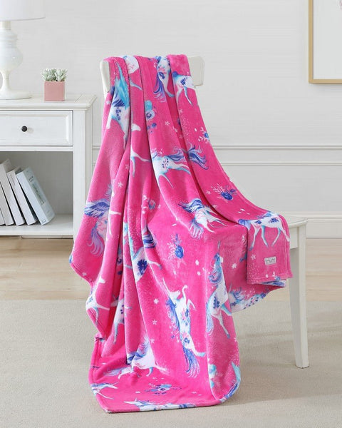 Kids Unicorn Utopia Ultra Soft Plush Fleece Throw