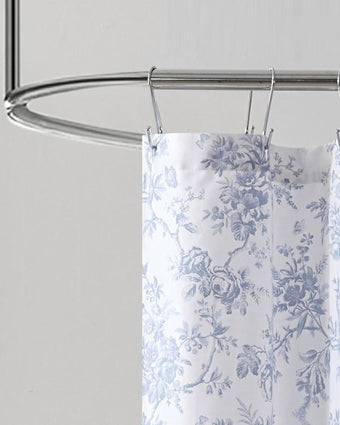 Laura Ashley Walled Garden Blue Shower Curtain - Laura Ashley