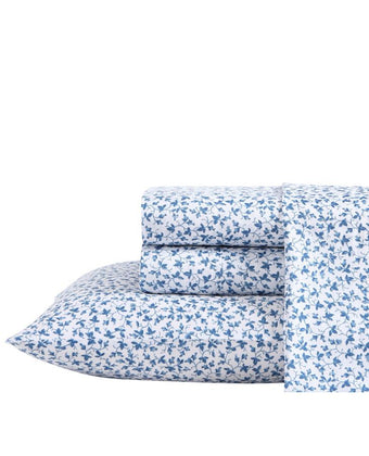 Lavange Vine Blue Cotton Sateen Sheet Set - Laura Ashley