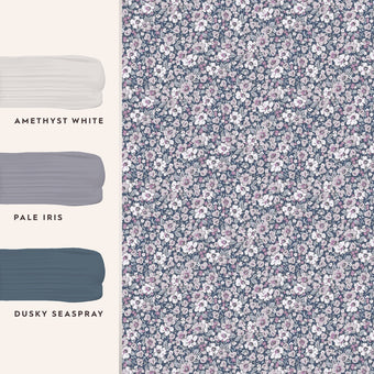 Libby Purple Wallpaper - View of coordinating paint colors