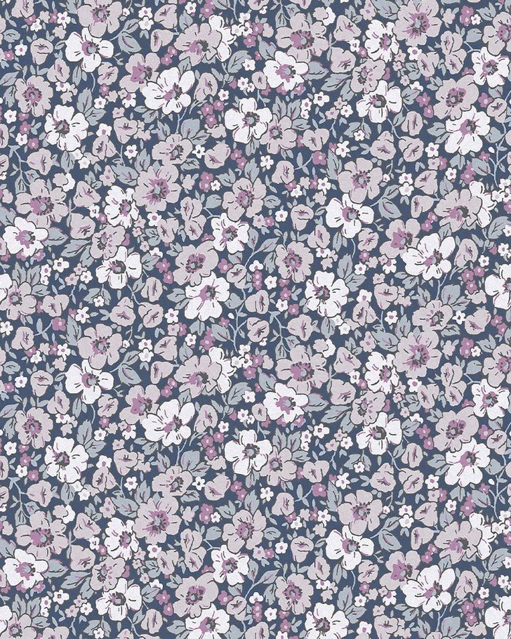 Libby Purple Wallpaper - Close up view of wallpaper