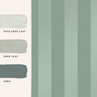 Lille Pearlescent Stripe Jade Green Wallpaper -  View of coordinating paint colors