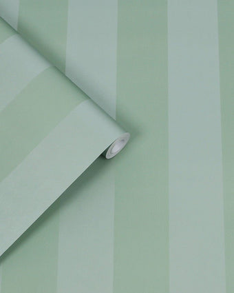 Lille Pearlescent Stripe Jade Green Wallpaper - Close up view of wallpaper