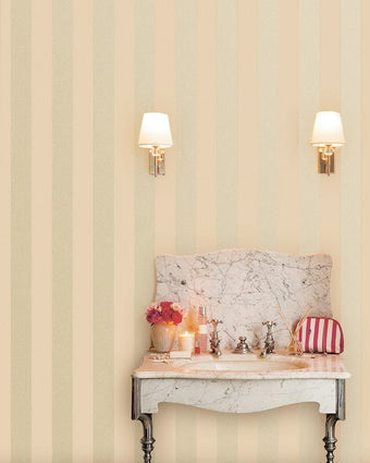 Lille Pearlescent Stripe Linen Wallpaper - Laura Ashley