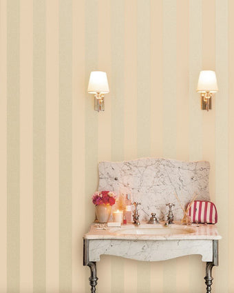 Lille Pearlescent Stripe Linen Wallpaper Sample - Laura Ashley