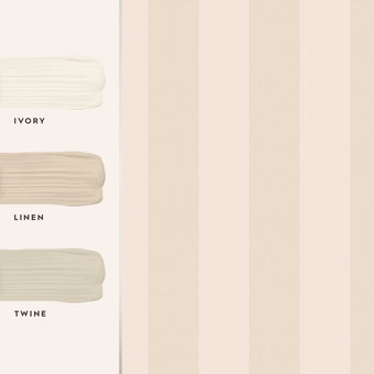 Lille Pearlescent Stripe Linen Wallpaper Sample - View of coordinating paint colors