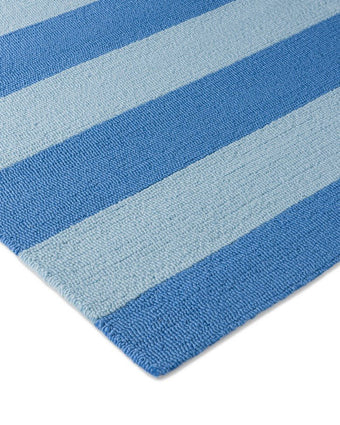 Lille Sky Blue Indoor Outdoor Rug close up view of rug