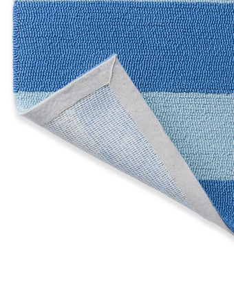 Lille Sky Blue Indoor Outdoor Rug view of backside of rug
