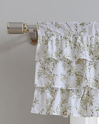 Lindy Green Tier Ruffled Window Valance - Laura Ashley