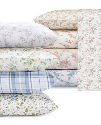 Lisalee Cotton Flannel Sheet Set - Laura Ashley