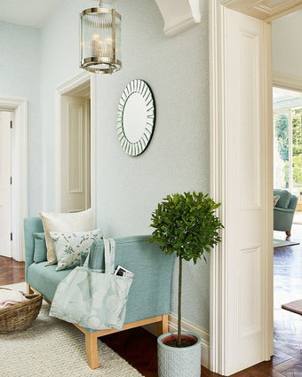 Little Vines Duck Egg Wallpaper Sample - Laura Ashley