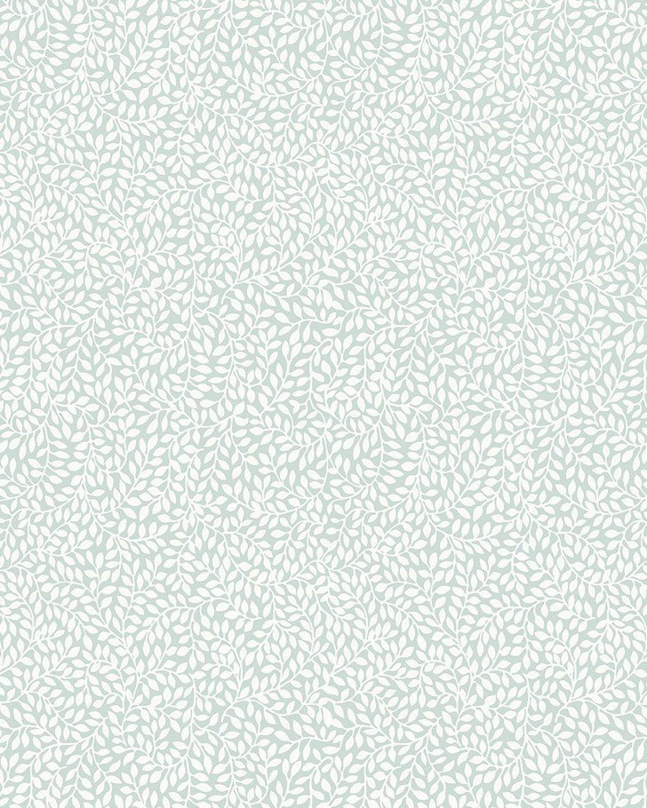 Little Vines Duck Egg Wallpaper Sample - Laura Ashley