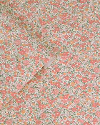 Loveston Coral Pink Wallpaper view of wallpaper and roll of wallpaper