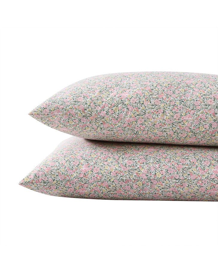 Loveston Pink Cotton Percale Standard Pillowcase Pair - Laura Ashley
