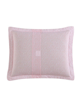 Loveston Pink Reversible Quilt Set - Back view of sham