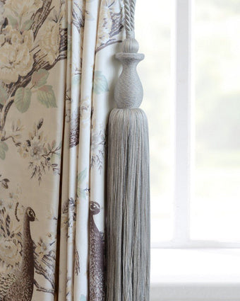 Lucinda Tieback - Silver - Tieback on curtain
