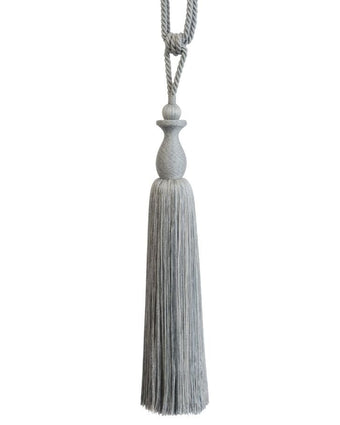 Lucinda Tieback - Silver - Full view of tieback