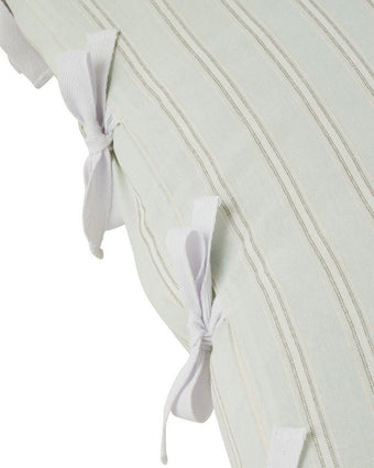 Madelynn Duvet Cover Bonus Set - Close up view of euro sham decorativet ties