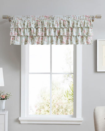 Madelynn Tier Ruffled Window Valance - Laura Ashley