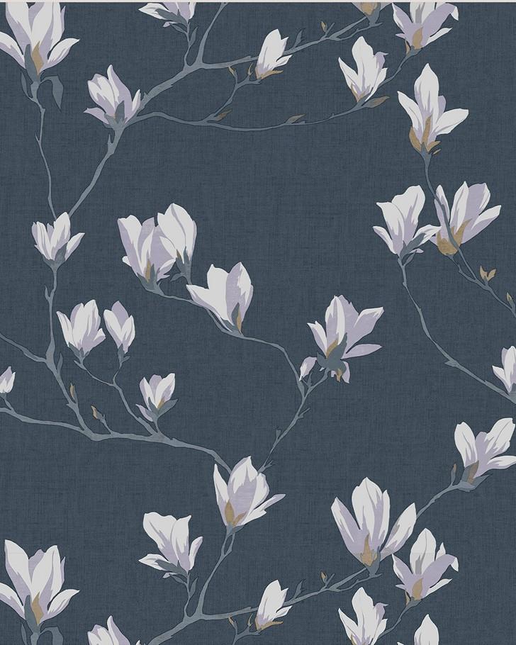 Magnolia Grove Dusky Seaspray Wallpaper - Laura Ashley