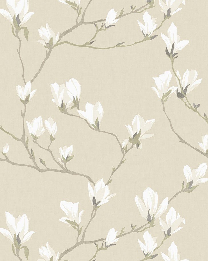 Magnolia Grove Natural Wallpaper - Laura Ashley
