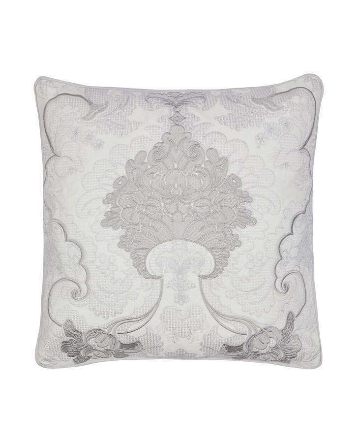 Marcette Embroidered Silver Cushion - Laura Ashley