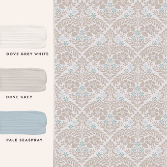 Margam Dove Grey Wallpaper - View of coordinating paint colors.