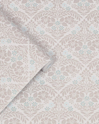 Margam Dove Grey Wallpaper - Close up view of wallpaper