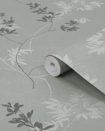 Mari Mineral Green Wallpaper - View of roll of wallpaper