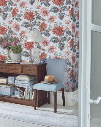 Maryam Crimson Wallpaper Sample - Laura Ashley