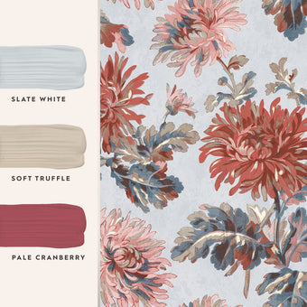 Maryam Crimson Wallpaper Sample - View of coordinating paint colors