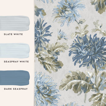 Maryam Seaspray Wallpaper - View of coordinating paint colors