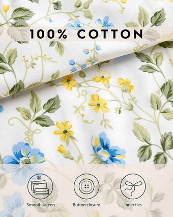 Meadow Floral Blue Duvet Cover Set - Laura Ashley