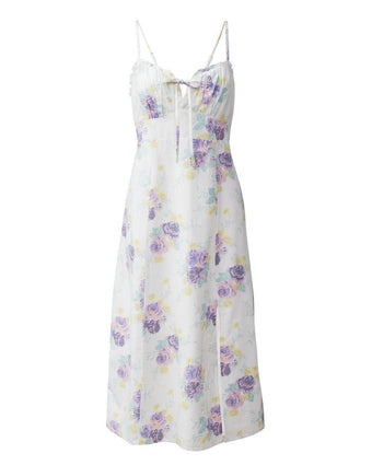 Mixed Midi Dress - Front view of dress