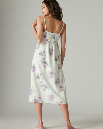 Mixed Midi Dress - Back view of dress