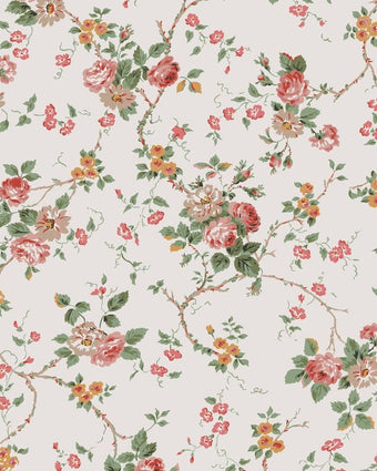 Mountney Garden Antique Pink Wallpaper  close up view of wallpaper